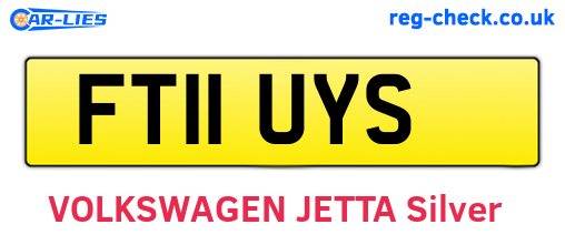 FT11UYS are the vehicle registration plates.