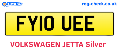 FY10UEE are the vehicle registration plates.