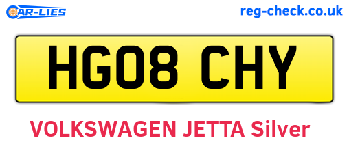 HG08CHY are the vehicle registration plates.