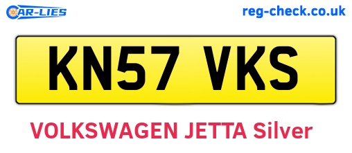 KN57VKS are the vehicle registration plates.