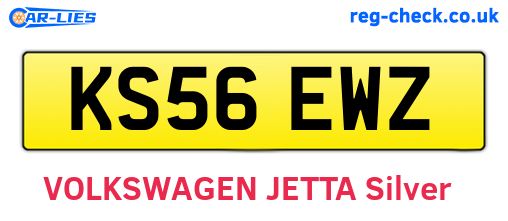 KS56EWZ are the vehicle registration plates.