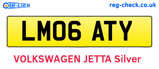 LM06ATY are the vehicle registration plates.