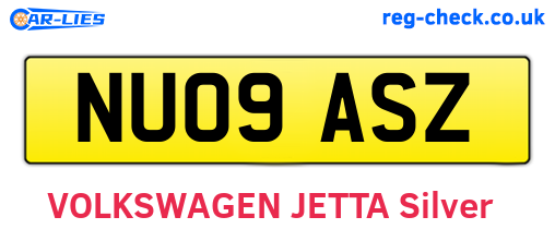 NU09ASZ are the vehicle registration plates.