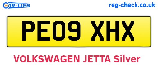 PE09XHX are the vehicle registration plates.