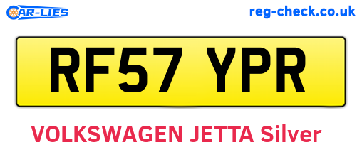 RF57YPR are the vehicle registration plates.
