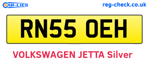 RN55OEH are the vehicle registration plates.