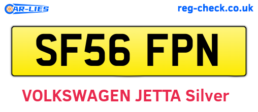 SF56FPN are the vehicle registration plates.
