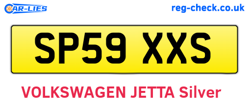 SP59XXS are the vehicle registration plates.