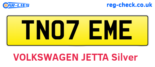 TN07EME are the vehicle registration plates.