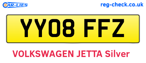 YY08FFZ are the vehicle registration plates.