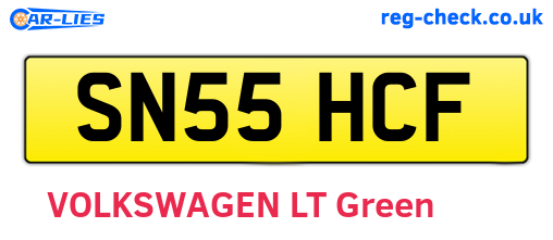 SN55HCF are the vehicle registration plates.