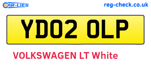 YD02OLP are the vehicle registration plates.
