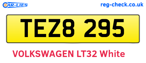 TEZ8295 are the vehicle registration plates.