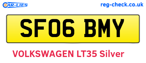 SF06BMY are the vehicle registration plates.