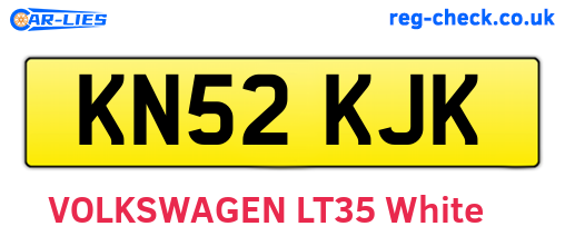 KN52KJK are the vehicle registration plates.
