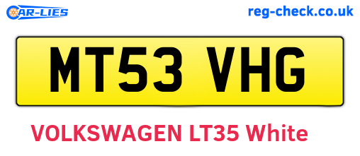 MT53VHG are the vehicle registration plates.
