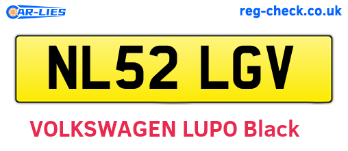 NL52LGV are the vehicle registration plates.