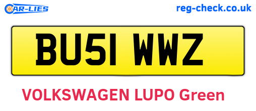 BU51WWZ are the vehicle registration plates.