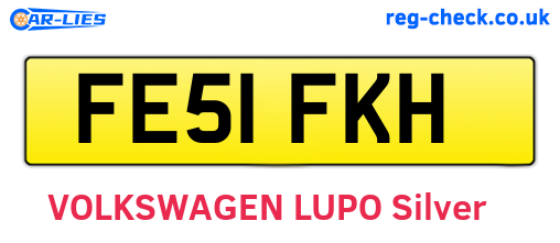 FE51FKH are the vehicle registration plates.
