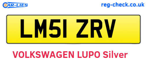 LM51ZRV are the vehicle registration plates.