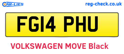 FG14PHU are the vehicle registration plates.