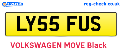 LY55FUS are the vehicle registration plates.