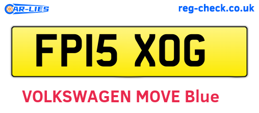 FP15XOG are the vehicle registration plates.