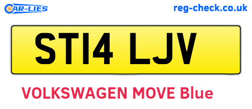 ST14LJV are the vehicle registration plates.