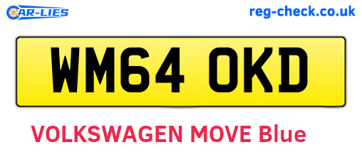 WM64OKD are the vehicle registration plates.