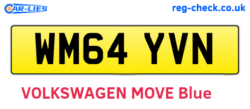 WM64YVN are the vehicle registration plates.