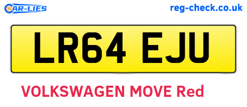 LR64EJU are the vehicle registration plates.