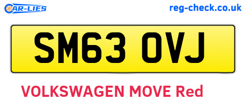 SM63OVJ are the vehicle registration plates.