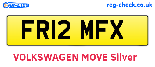 FR12MFX are the vehicle registration plates.