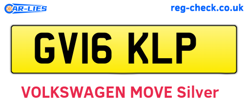 GV16KLP are the vehicle registration plates.