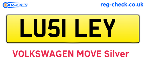 LU51LEY are the vehicle registration plates.