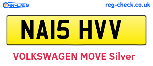 NA15HVV are the vehicle registration plates.