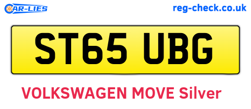 ST65UBG are the vehicle registration plates.