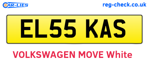 EL55KAS are the vehicle registration plates.