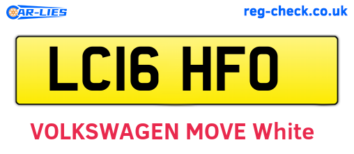 LC16HFO are the vehicle registration plates.