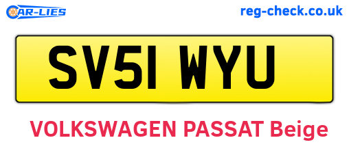 SV51WYU are the vehicle registration plates.