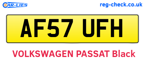 AF57UFH are the vehicle registration plates.