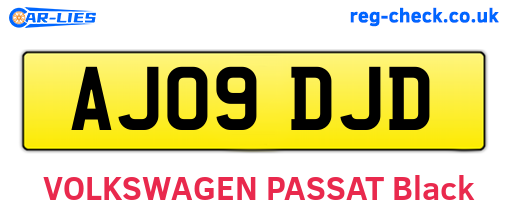 AJ09DJD are the vehicle registration plates.