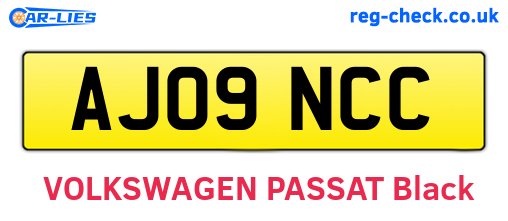 AJ09NCC are the vehicle registration plates.