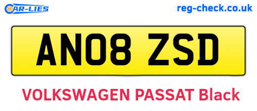 AN08ZSD are the vehicle registration plates.