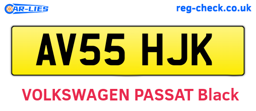 AV55HJK are the vehicle registration plates.