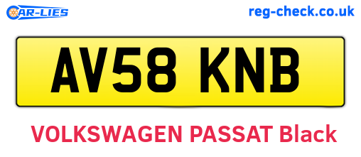 AV58KNB are the vehicle registration plates.