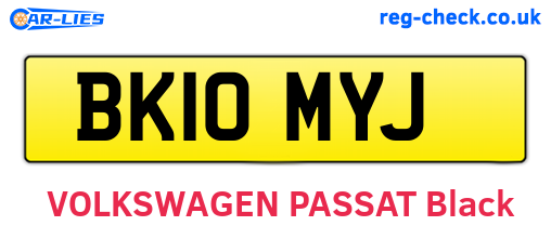 BK10MYJ are the vehicle registration plates.