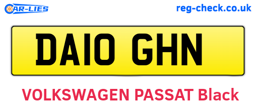 DA10GHN are the vehicle registration plates.