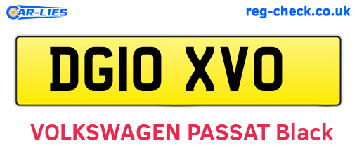 DG10XVO are the vehicle registration plates.