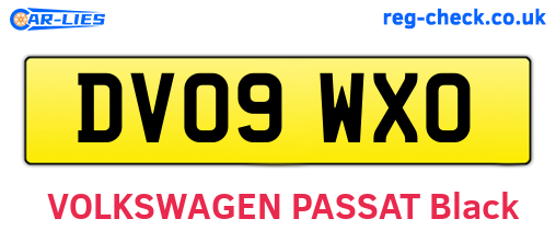 DV09WXO are the vehicle registration plates.